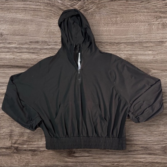 Rae Mode - Black Half-Zip Women’s Thin Hoodie with Pockets Sz XL - Picture 4 of 5